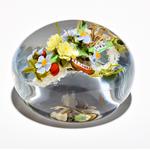 Paul J. Stankard Floral, Seeds & Pollen Oblate Paperweight